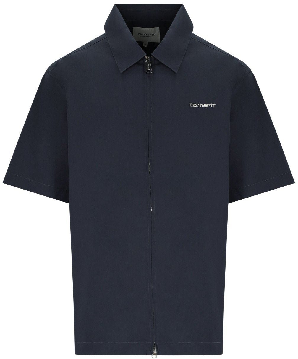CARHARTT WIP S/S POSTAL ZIP SHIRT Blauw