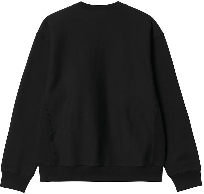 carhartt wip american script sweatshirt black Zwart