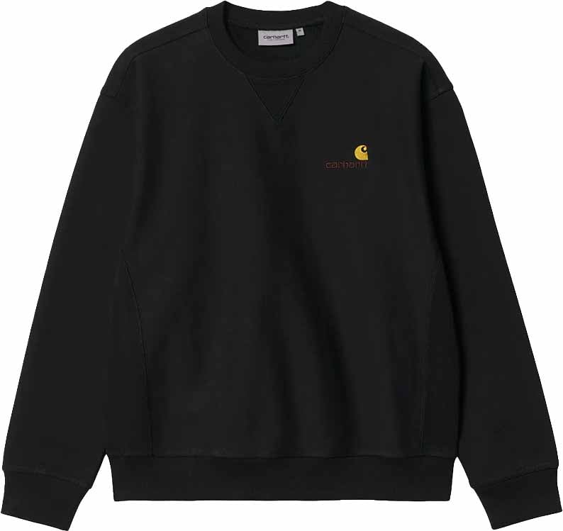 carhartt wip american script sweatshirt black Zwart