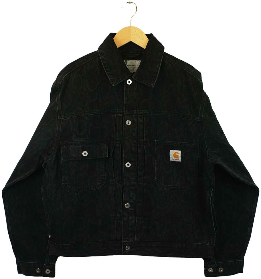 Carhartt carhartt wip belmar jacket coton noir stone washed Zwart