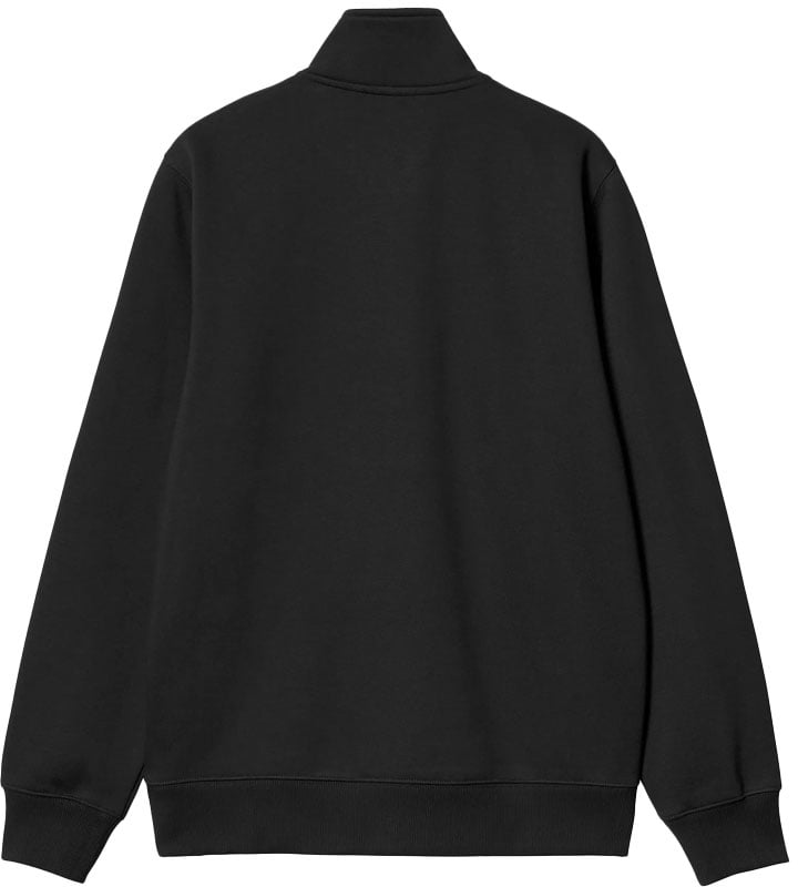 carhartt wip chase neck zip sweat black Zwart
