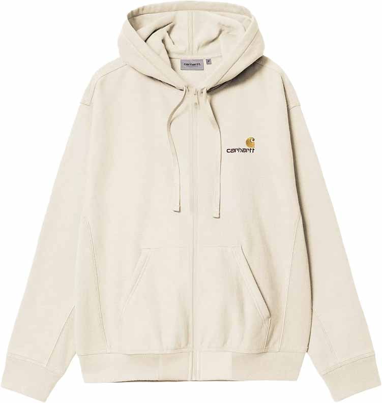 carhartt wip hooded american script jacket beige Beige