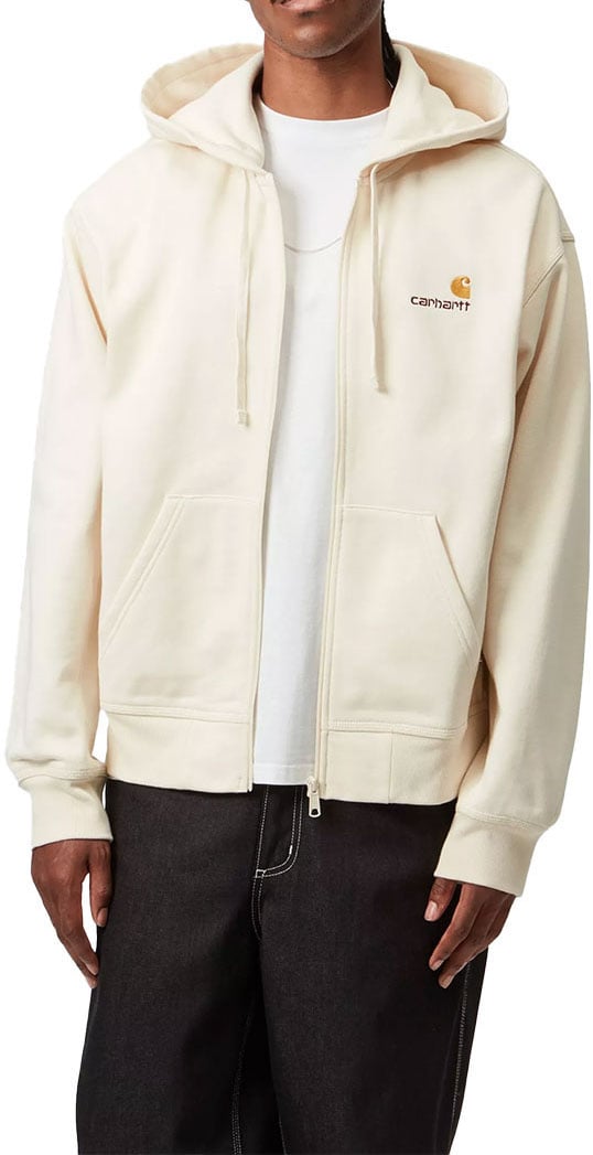 carhartt wip hooded american script jacket beige Beige