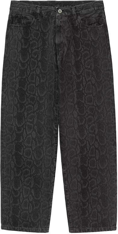 Carhartt carhartt wip snake landon pant coton camo noir Zwart