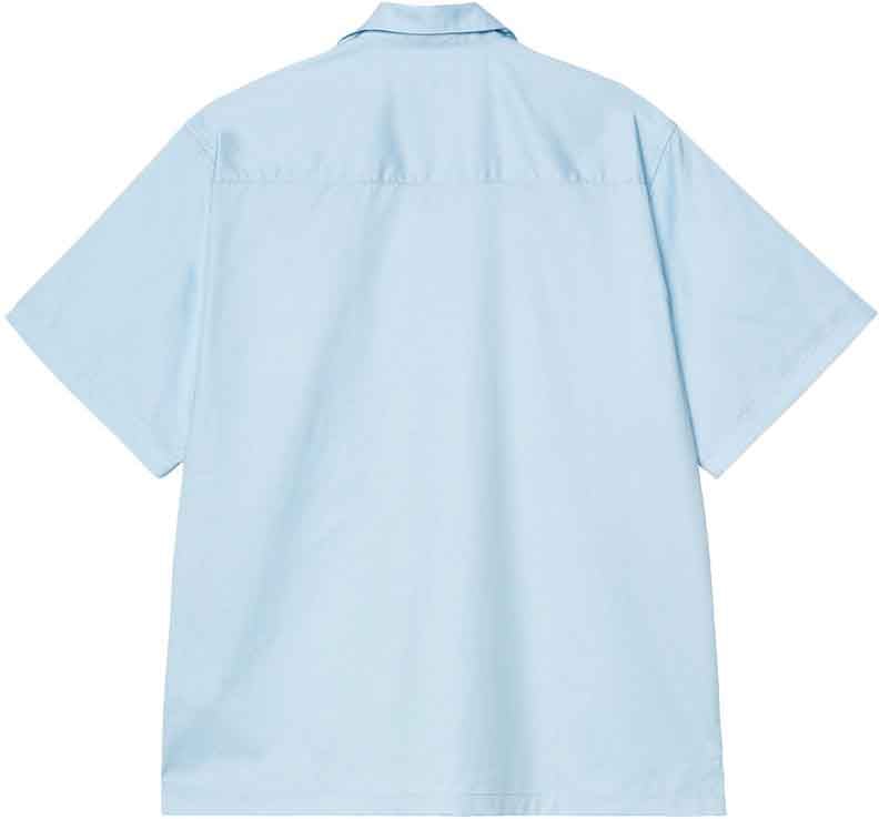 Carhartt carhartt wip s s delray shirt coton icaria white Blauw