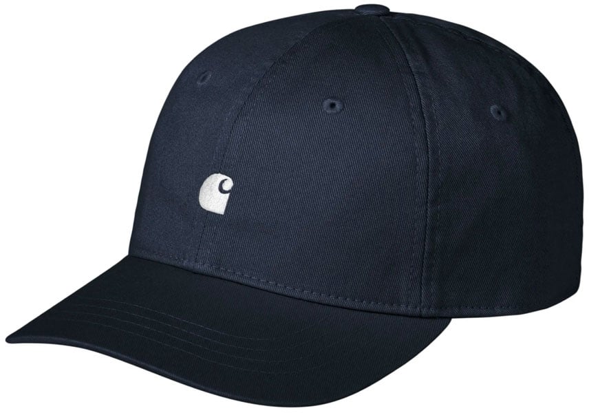 Carhartt casquette navy carhartt logo brode bleu marine Blauw