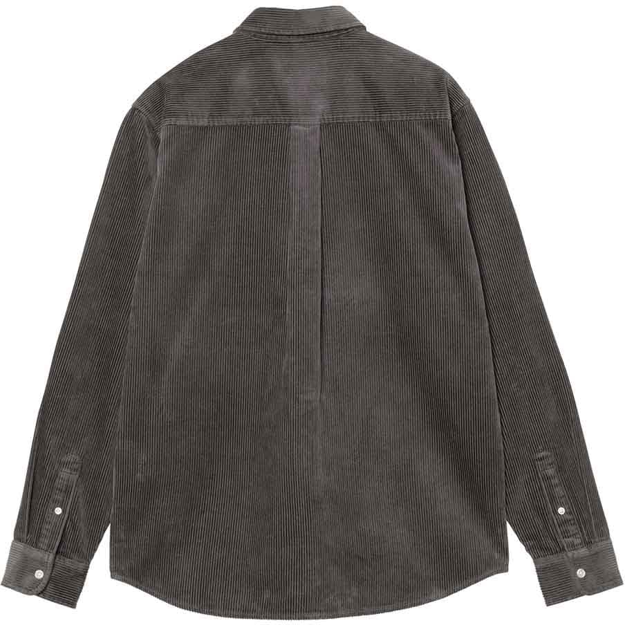 Carhartt chemise madison en velours cotele 2 Grijs
