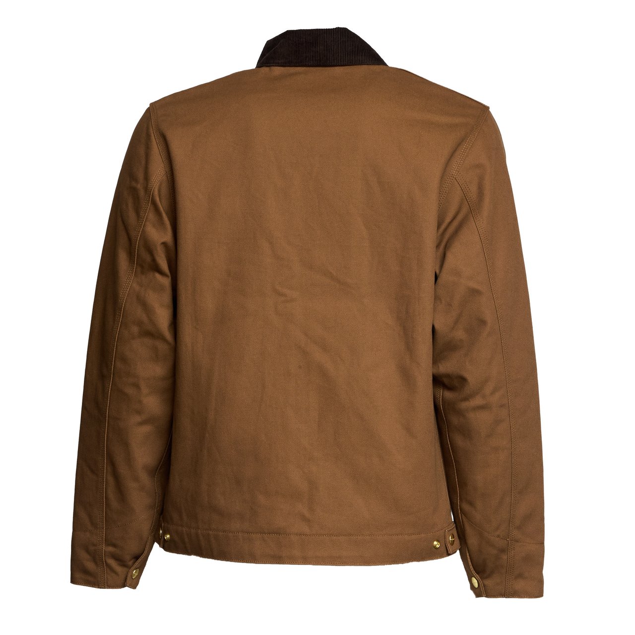 Carhartt Brown Cotton Casual Jacket with Velvet Collar and Adjustable Features Bruin