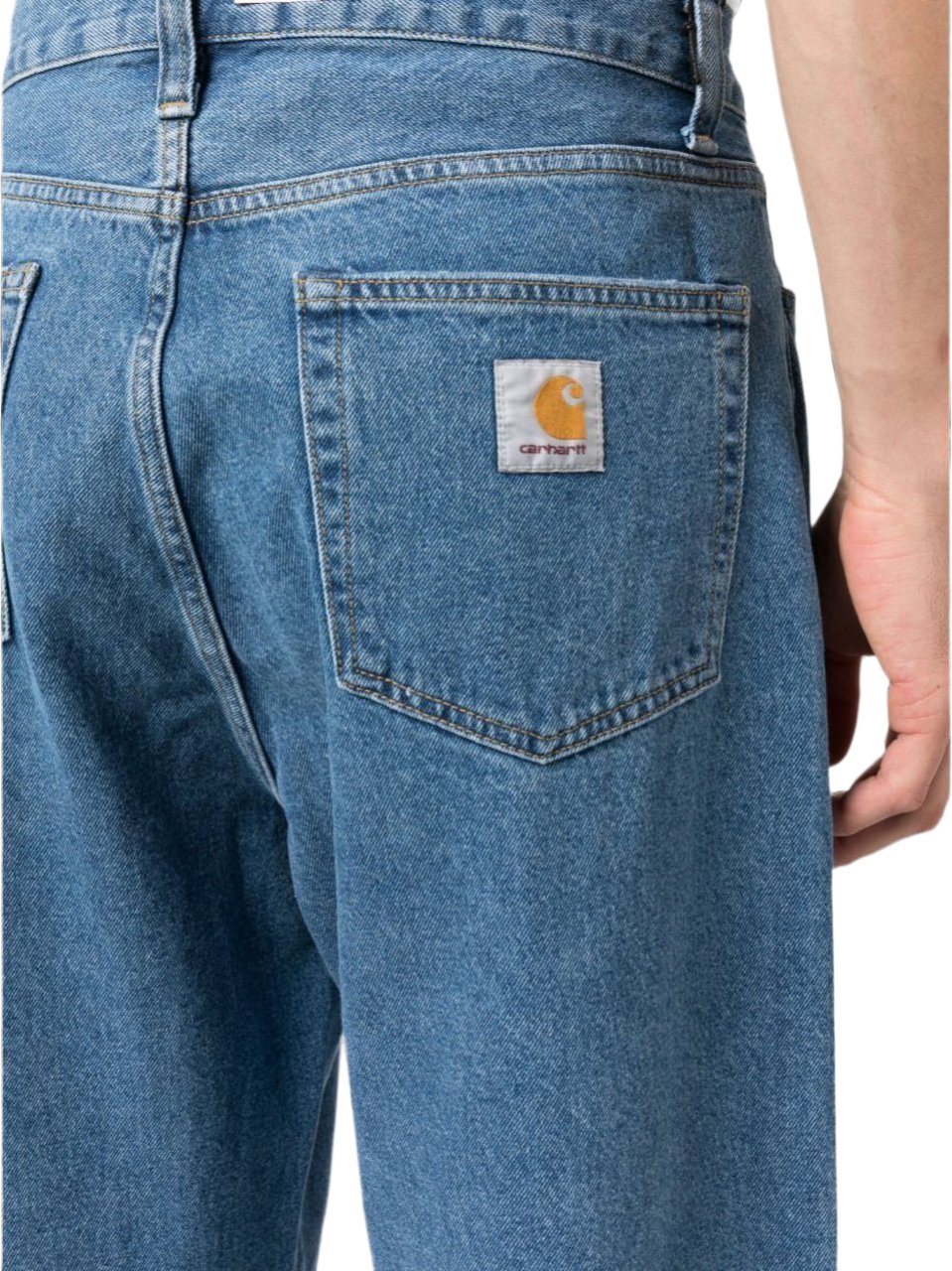 Carhartt Jeans Navy Blauw