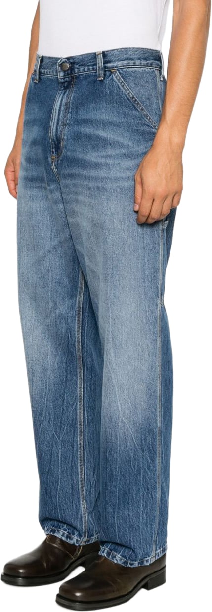 Carhartt Jeans Navy Blauw