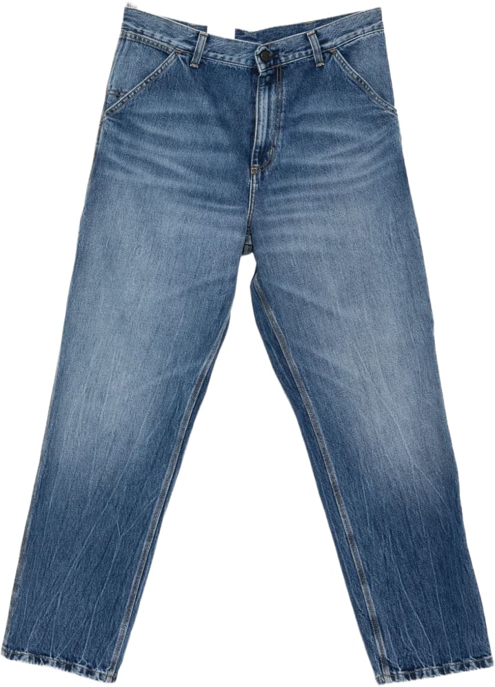 Carhartt Jeans Navy Blauw