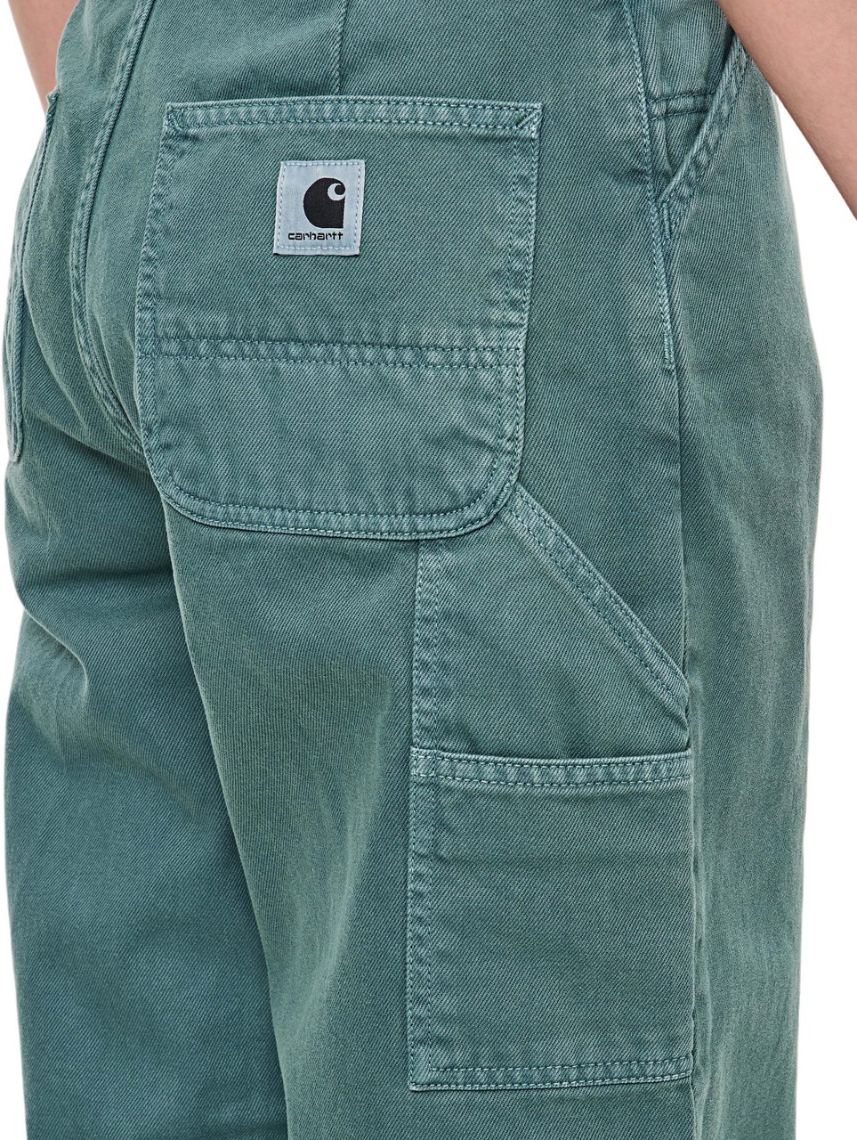 Carhartt Wide-Leg Jeans With Large Pockets And Logo Detail Groen