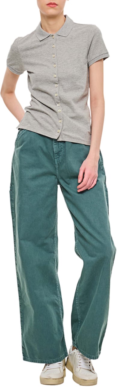 Carhartt Wide-Leg Jeans With Large Pockets And Logo Detail Groen