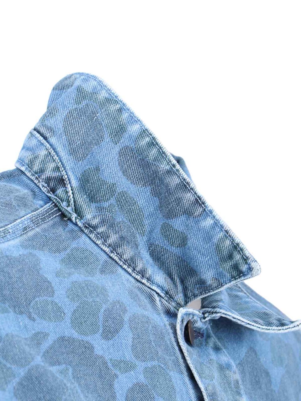 Carhartt "Duck Helston" Jacket, In Light Blue Organic Cotton Blauw