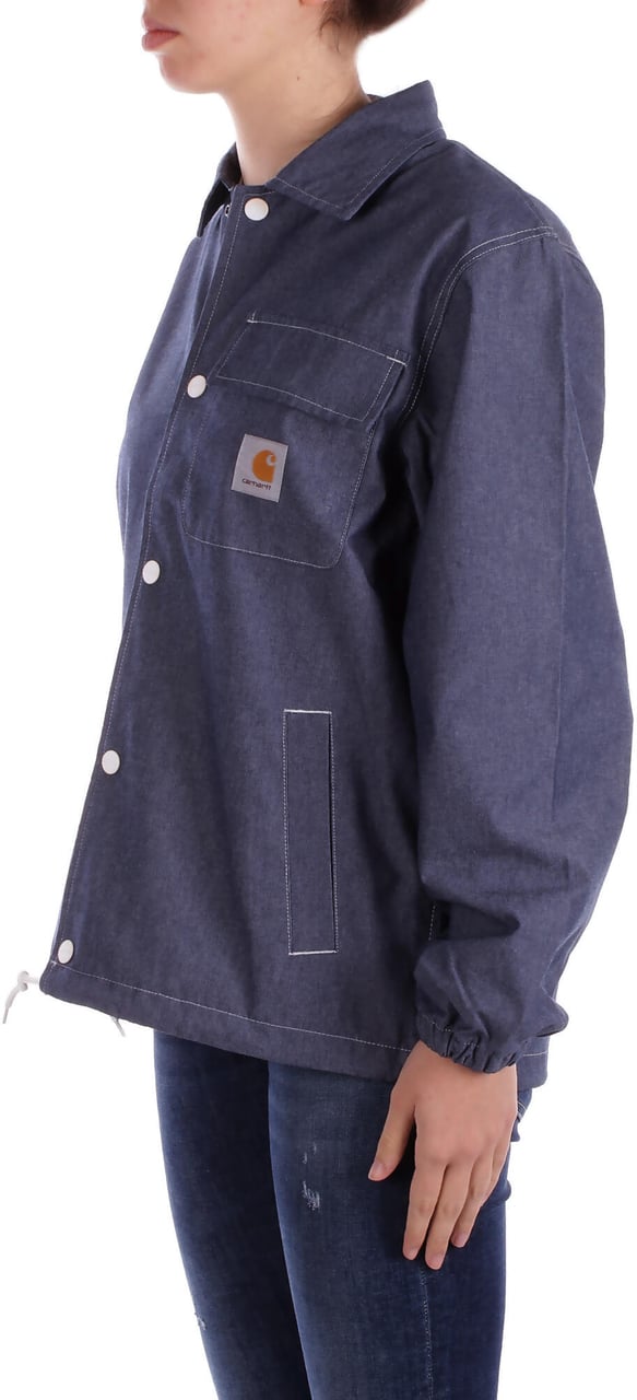 Carhartt Shirts Blue Rinsed Blauw