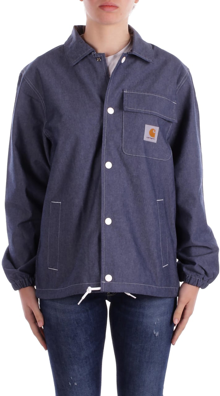Carhartt Shirts Blue Rinsed Blauw