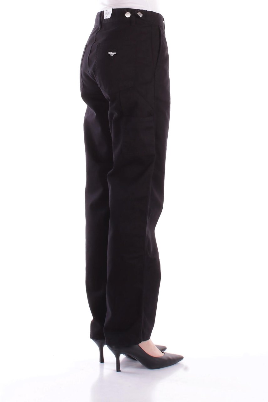 Carhartt Trousers Black Rinsed Zwart