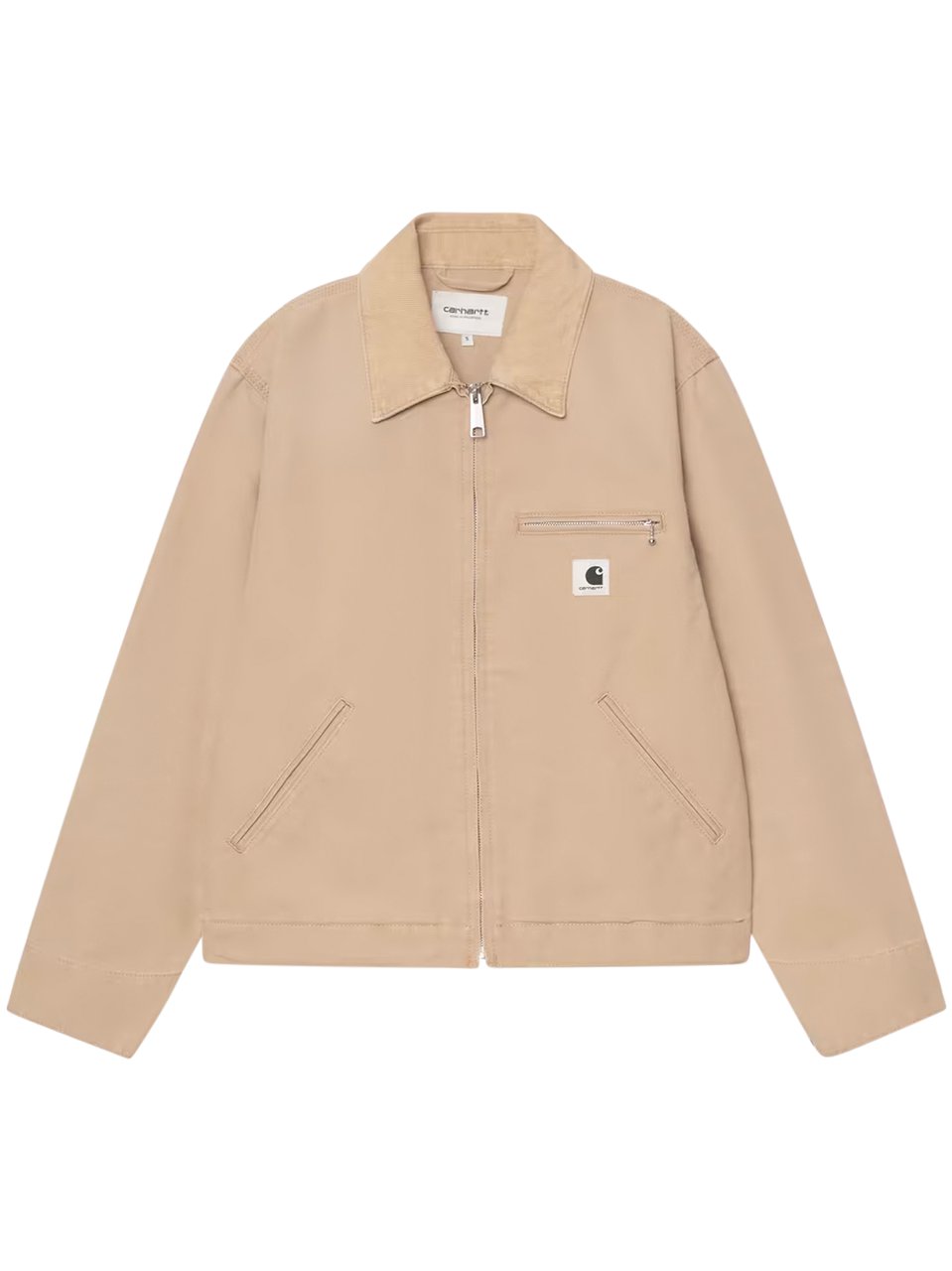 Carhartt Boxy Cropped Jacket with Adjustable Snap Buttons Neutraal