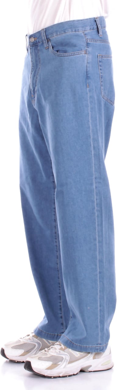 Carhartt Jeans Blu Bleached Wit