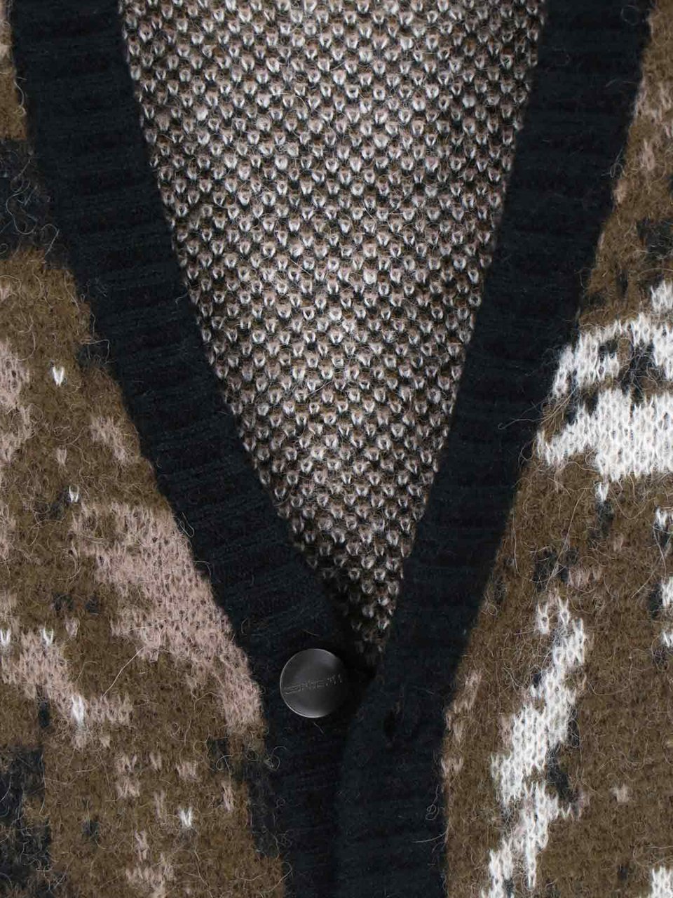 Carhartt "W' Merlin" Cardigan, In Multicolor Alpaca Blend Divers