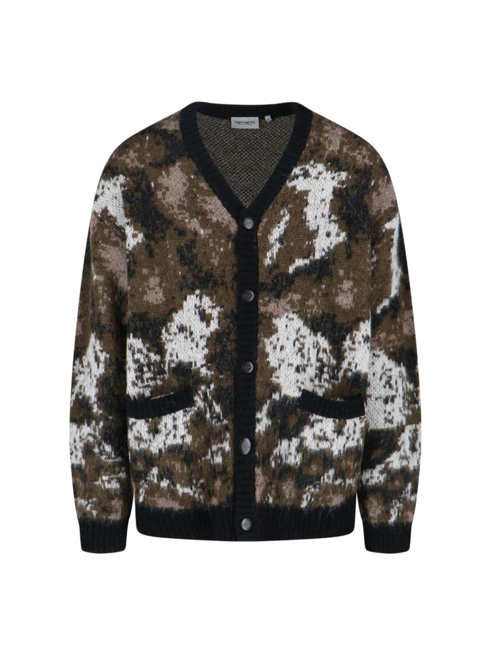 Carhartt "W' Merlin" Cardigan, In Multicolor Alpaca Blend Divers