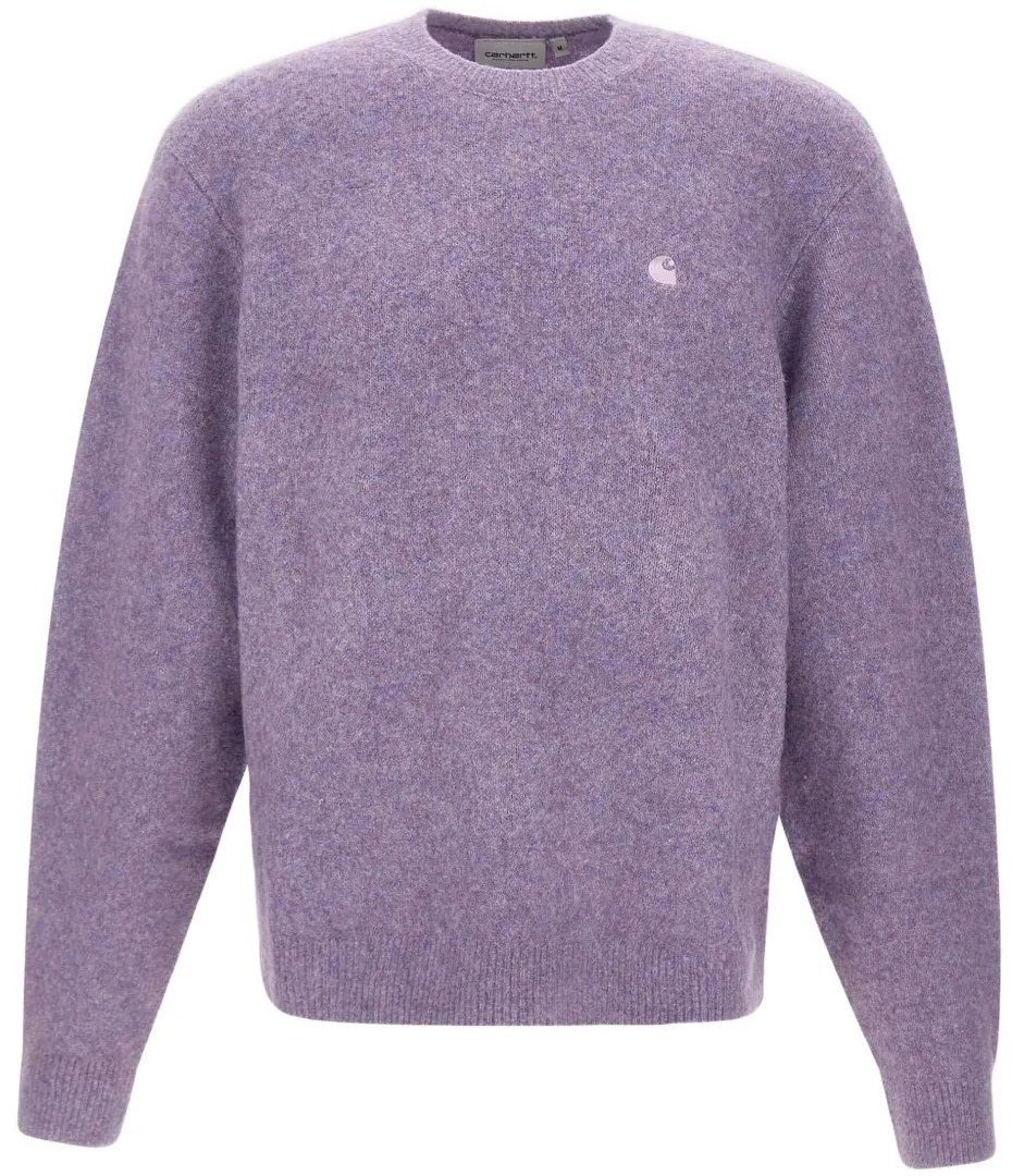 Carhartt pull curtis cotele a logo brode Paars