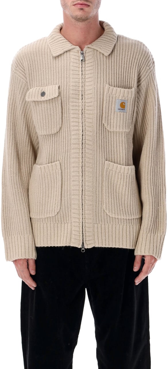 Carhartt Carhartt WIP Chore Knit cardigan jacket Neutraal