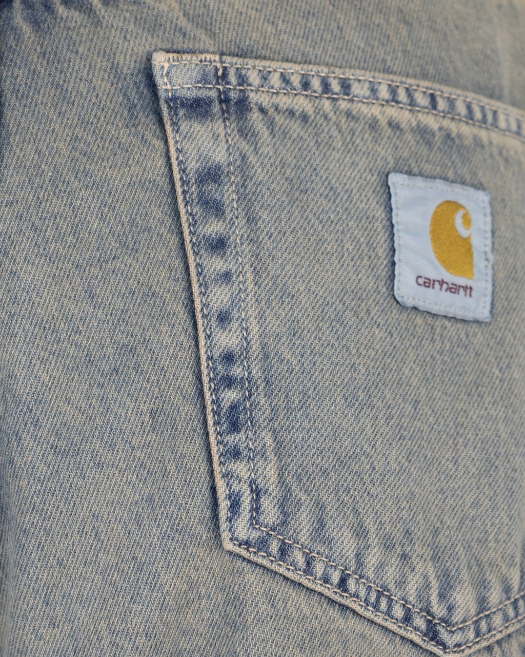 Carhartt Jeans Blue Leather Blauw