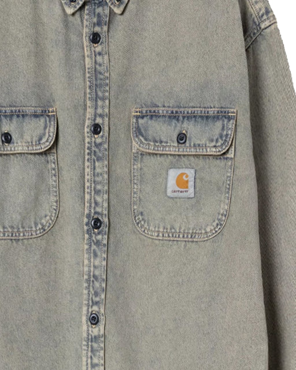 Carhartt Shirts Blue Leather Blauw