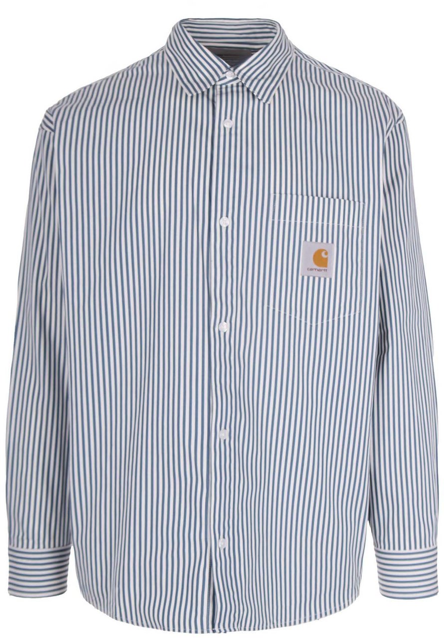 Carhartt Shirts Office Bluewax Blauw