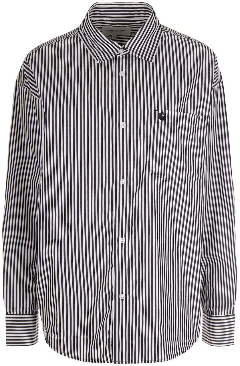 Carhartt Shirts Daldry Stripe Black Wax Zwart