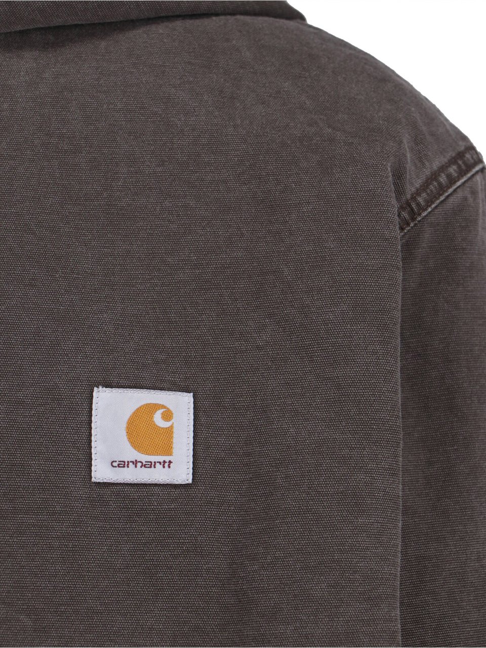 Carhartt Contrast Lined Cotton Hooded Jacket with Zip Closure Bruin