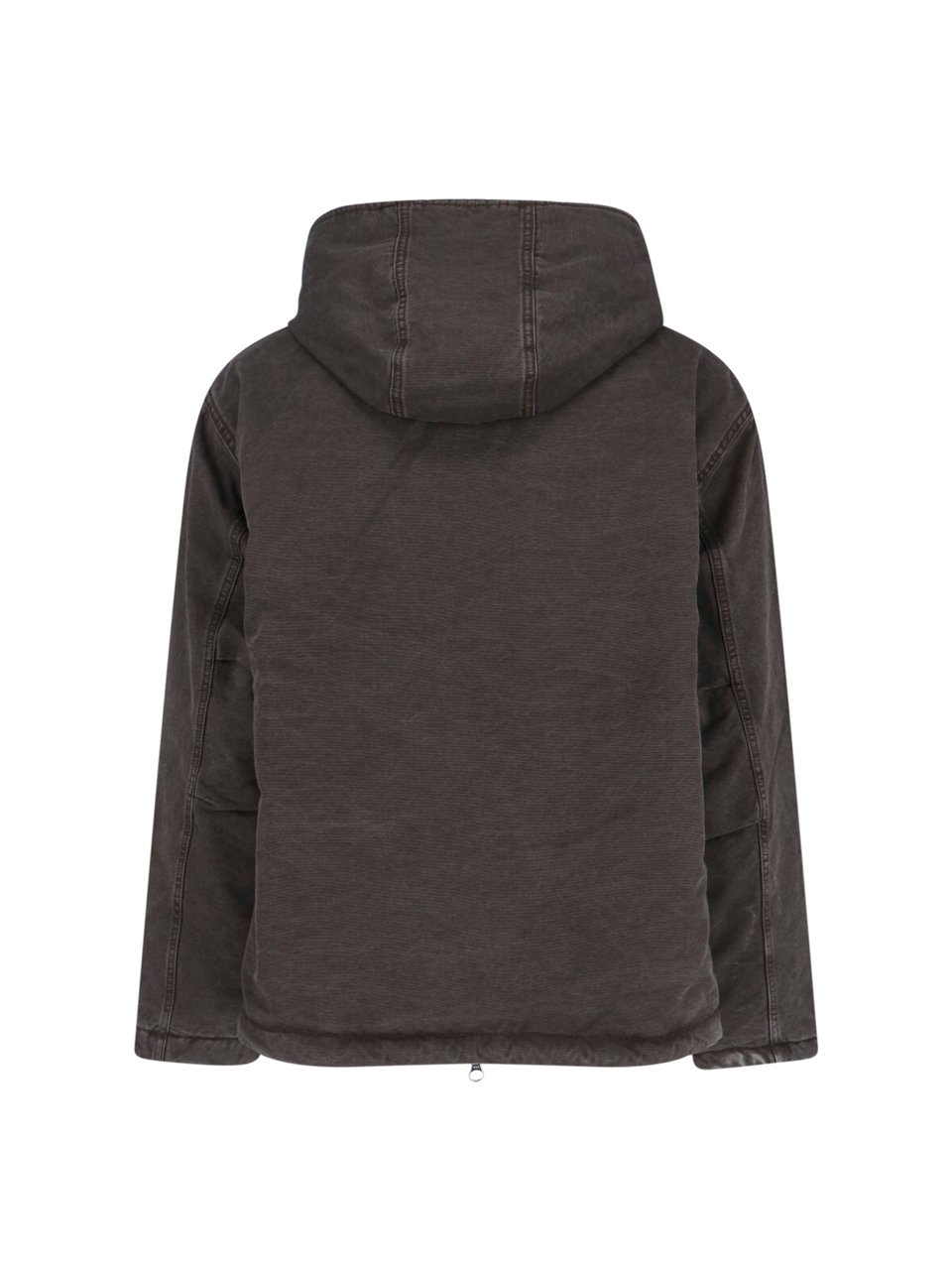Carhartt Contrast Lined Cotton Hooded Jacket with Zip Closure Bruin