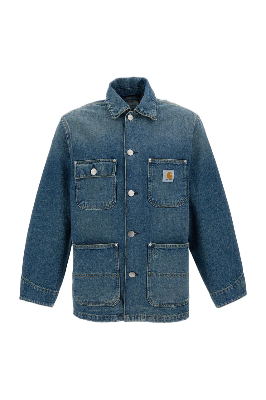 Carhartt Classic Chore Denim Jacket with Buttoned Pockets Blauw
