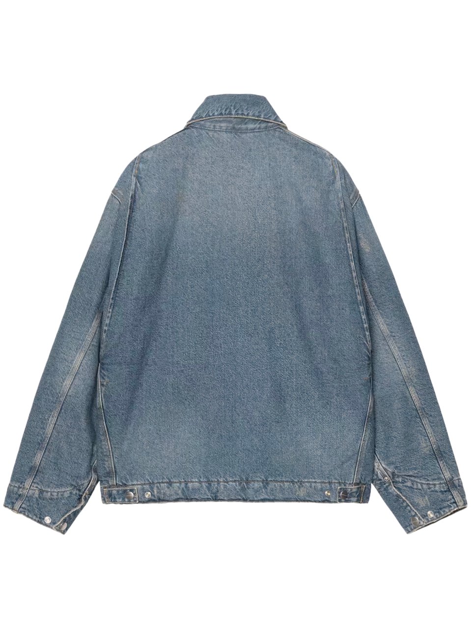Carhartt Denim Jacket with Classic Collar Blauw