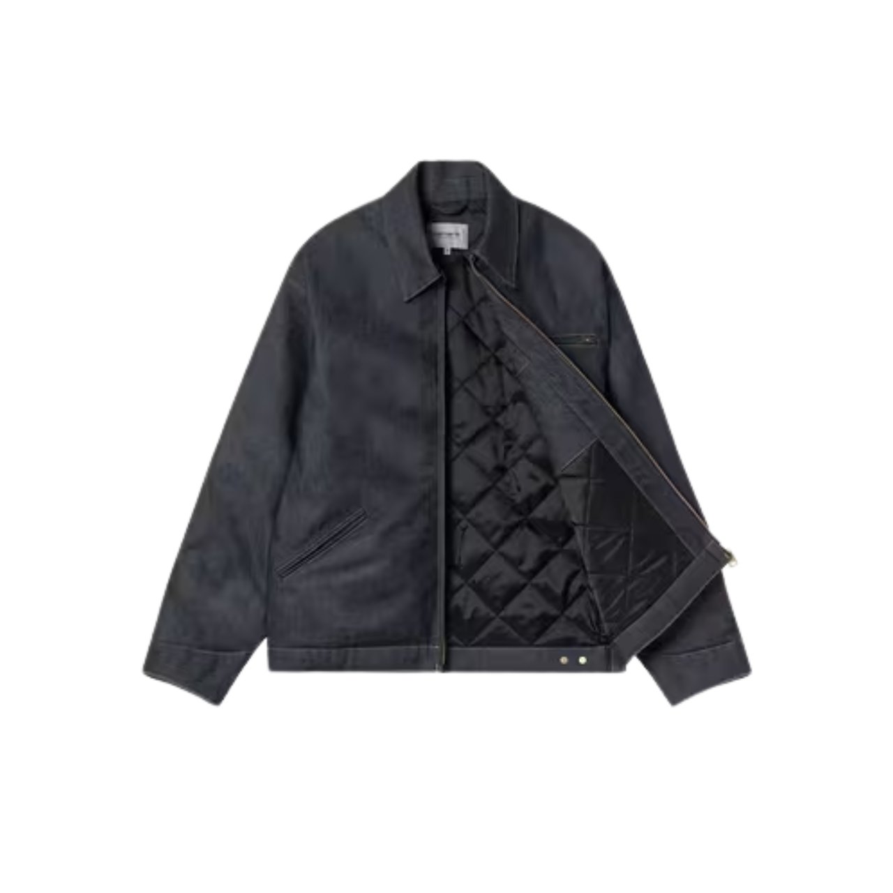 Carhartt Og Detroit Jacket In Bradenton Denim Zwart