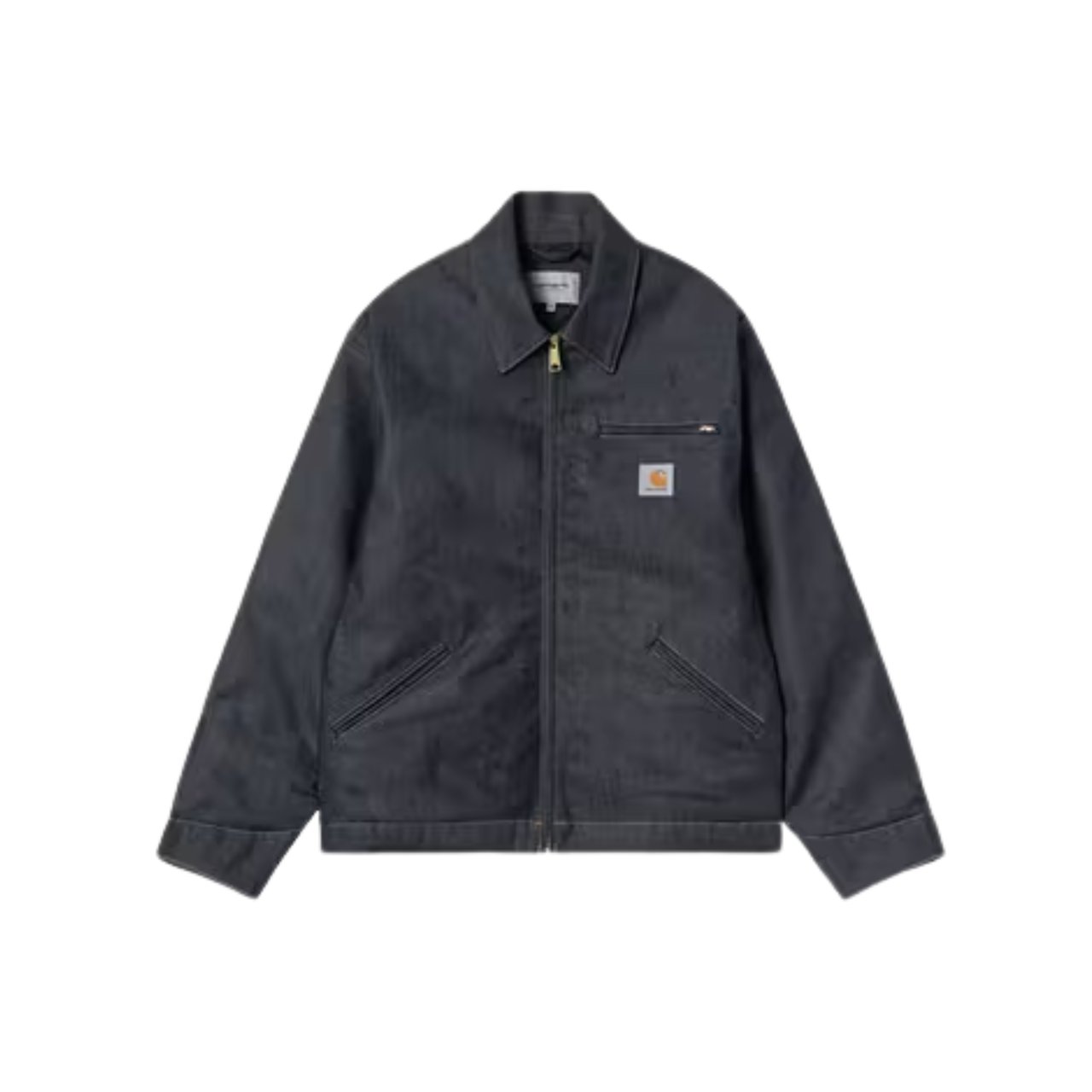 Carhartt Og Detroit Jacket In Bradenton Denim Zwart