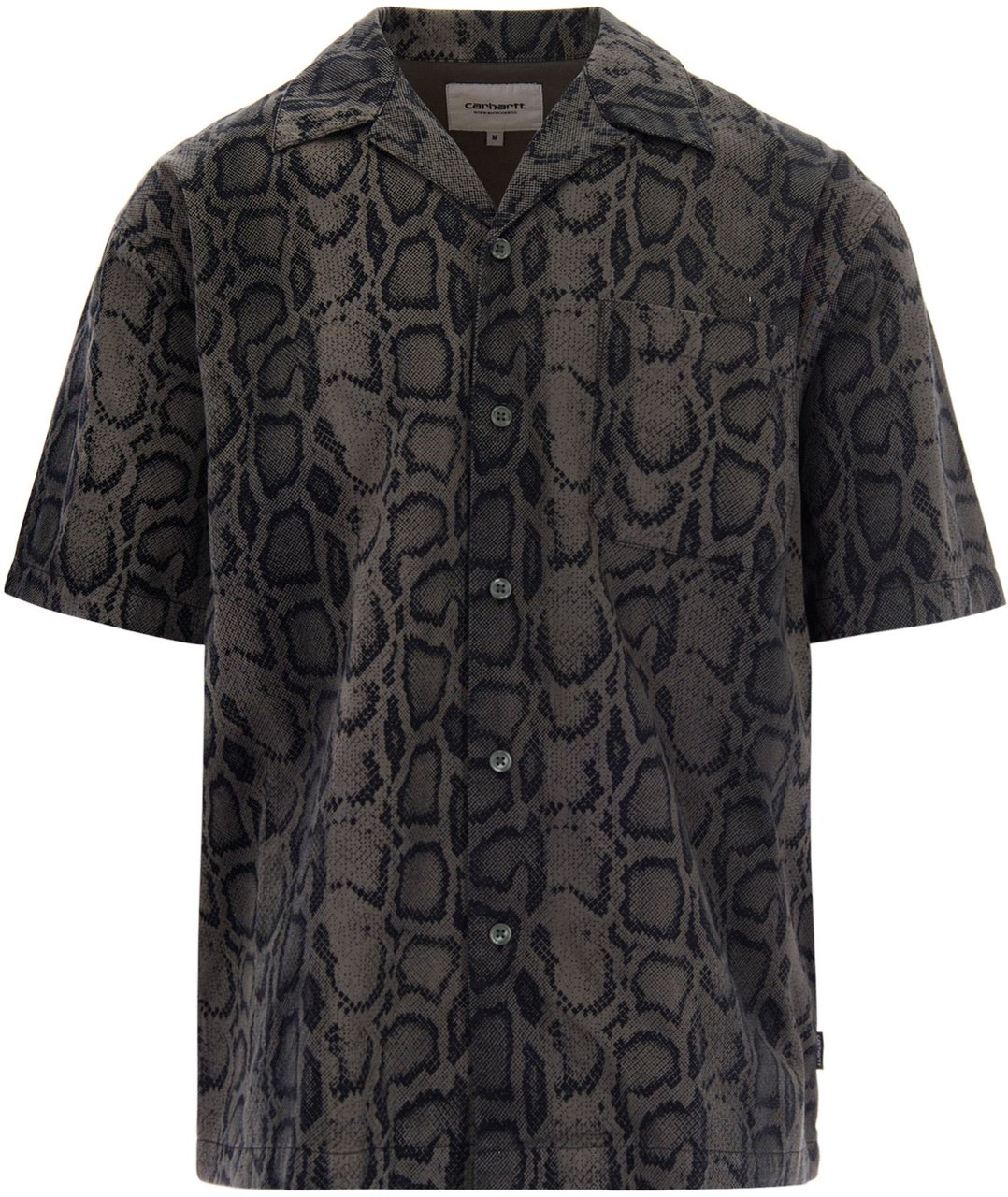 Carhartt Shirts Snake Camo, Leaf Donkergrijs