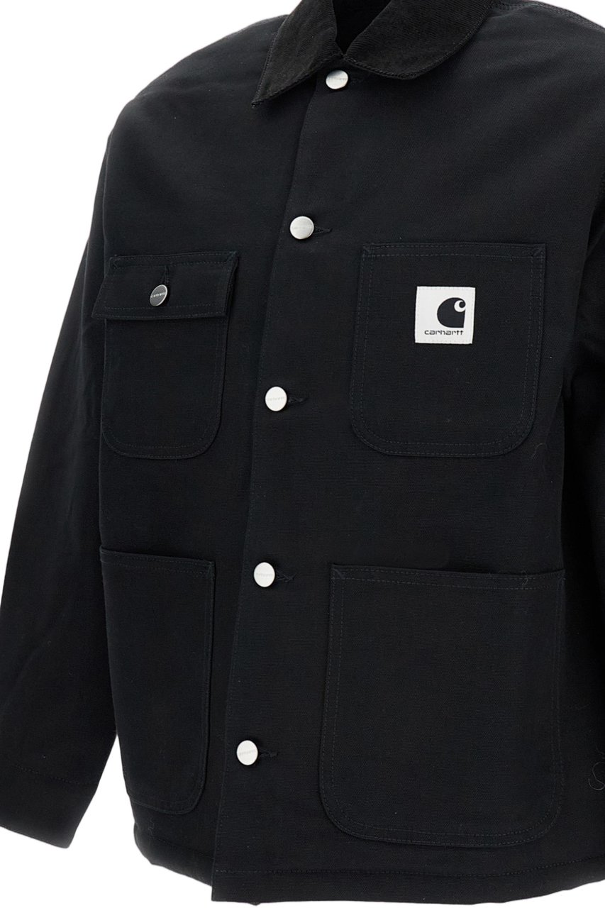 Carhartt Original Loose Fit Dearborn Canvas Jacket with Adjustable Cuffs Zwart