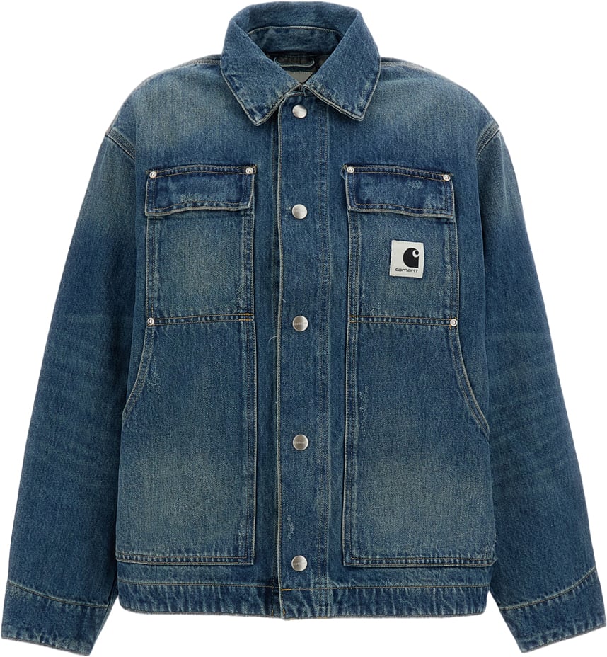 Carhartt Boxy Fit Denim Jacket with Triple-Stitched Seams Blauw