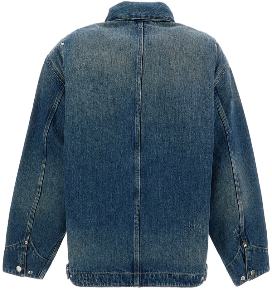 Carhartt Boxy Fit Denim Jacket with Triple-Stitched Seams Blauw