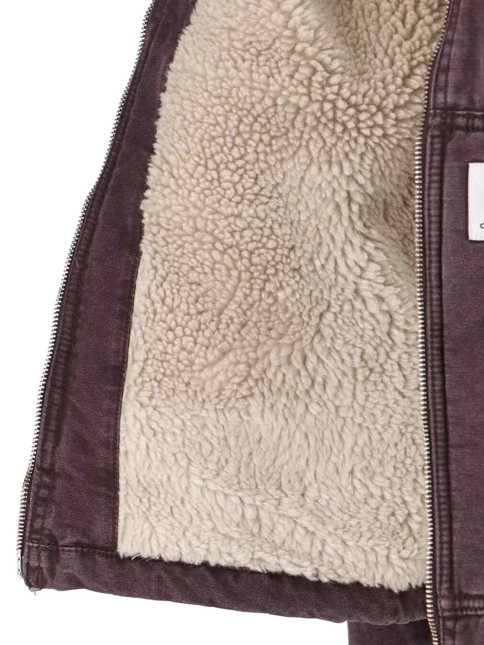 Carhartt Purple Mitch Double-Zip Lambskin Lining Jacket Paars