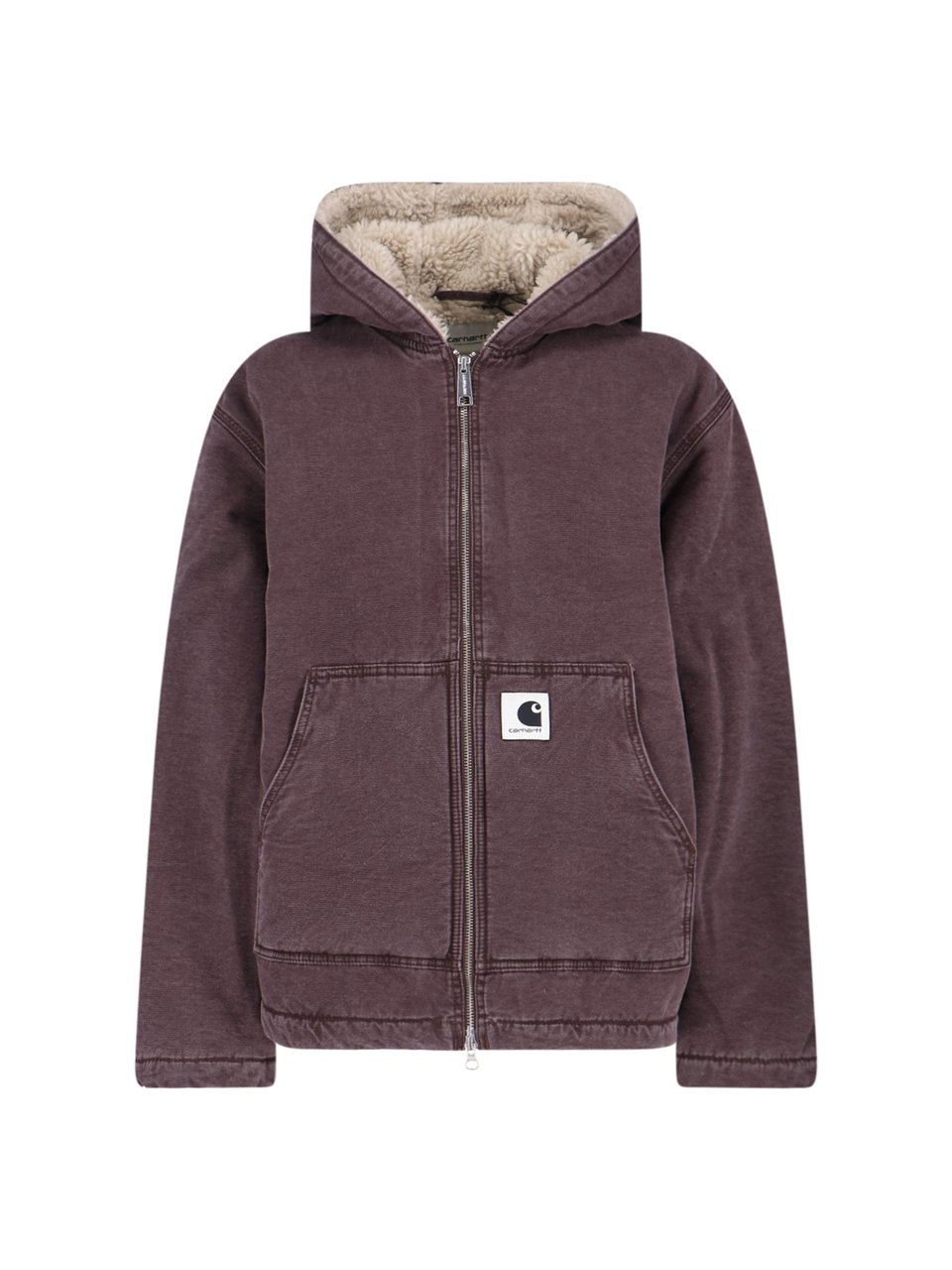 Carhartt Purple Mitch Double-Zip Lambskin Lining Jacket Paars