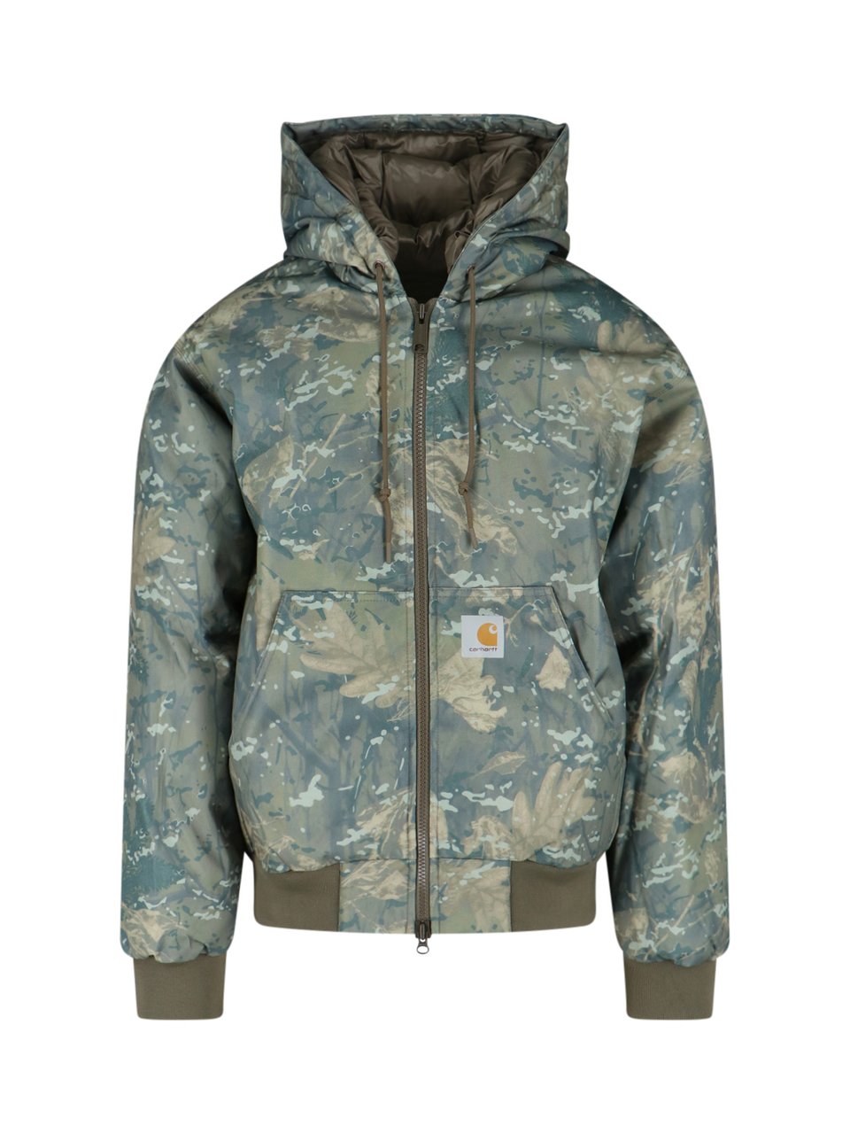 Carhartt "Og Active" Jacket, In Green Water-Repellent Fabric Groen