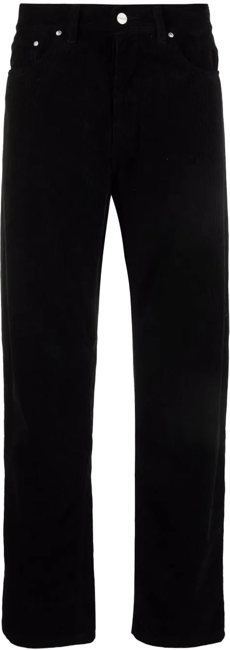 Carhartt pantalon droit en velours cotele 2 Zwart