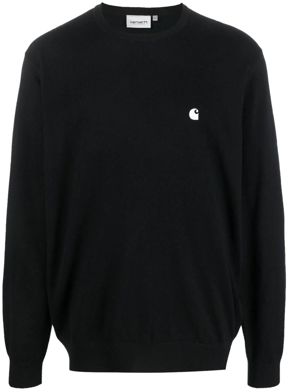 Carhartt pull a logo brode Zwart