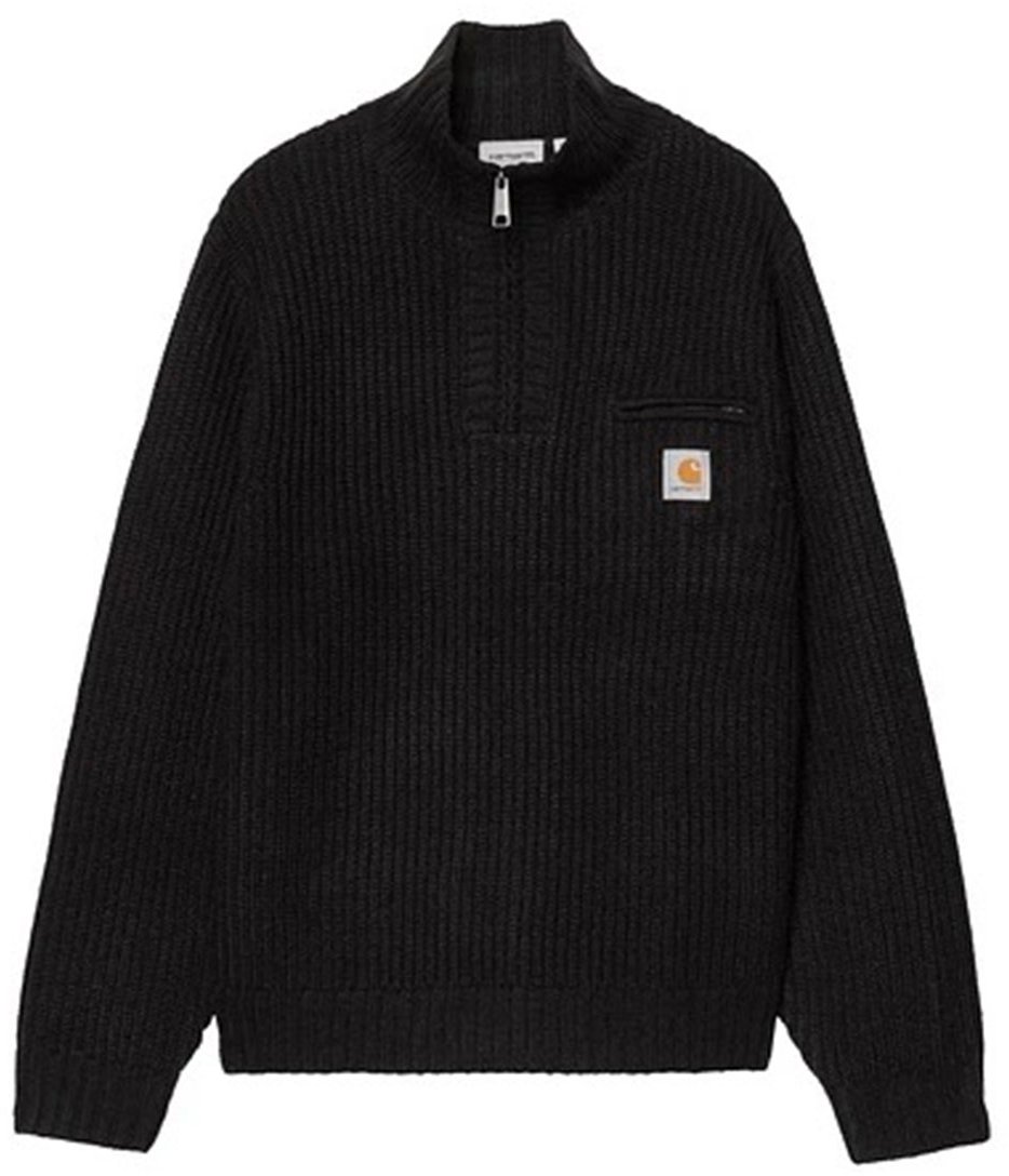 Carhartt pull detroit a col zippe Zwart
