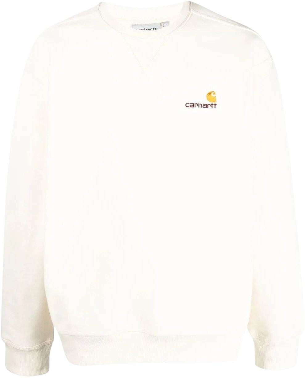 Carhartt sweat carhartt wip america script coton natural homme Beige