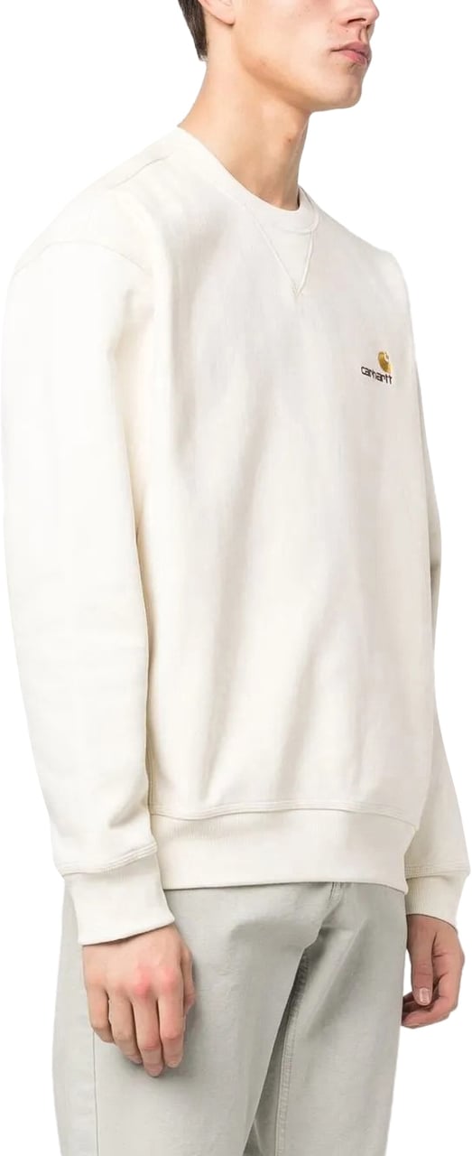 Carhartt sweat carhartt wip america script coton natural homme Beige