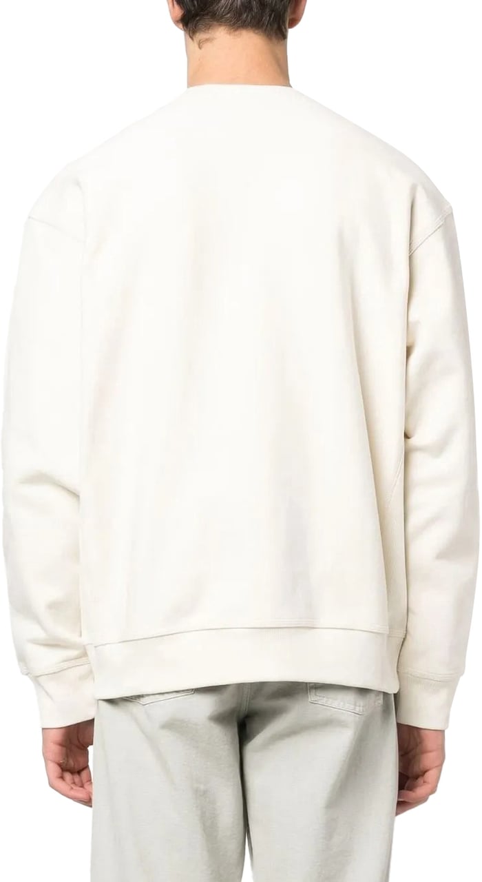Carhartt sweat en coton a logo brode 2 Beige